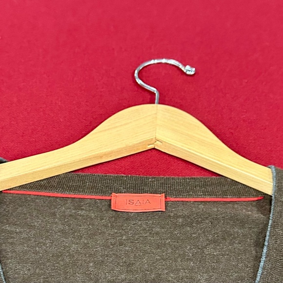 Isaia Men's Sweater Size Large with Flaws - Picture 2 of 11